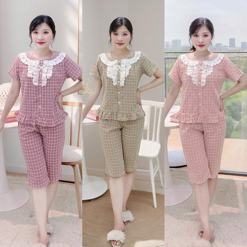 Đồ bộ nữ mặc nhà , đồ ngủ thiết kế trẻ trung(có cộc tay) 0