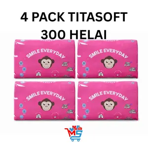 4 Pack Tissue Tita soft 300 Helai