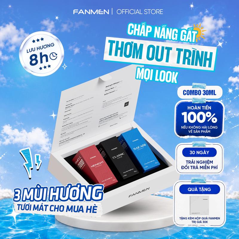 [30ml] Nước hoa nam Fanmen hương thơm nam tính quyến rũ lưu hương dài lâu Bộ sưu tập nước hoa Fanmen chính hãng hương thơm cuốn hút cho nam giới