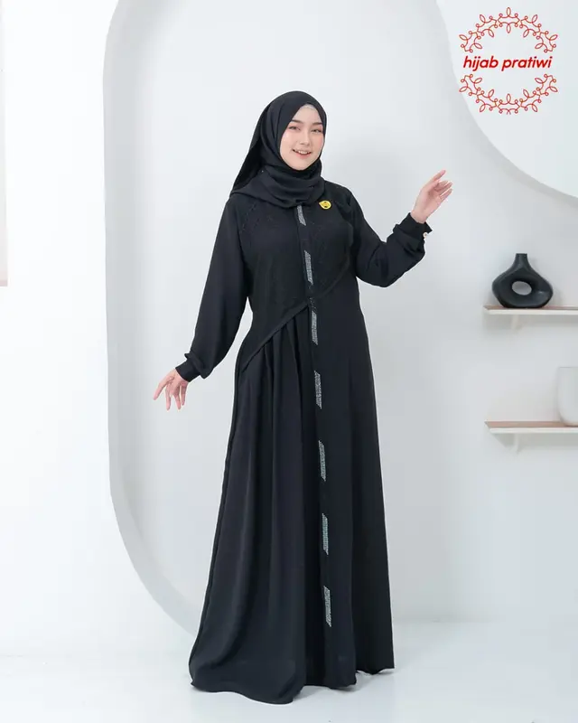 Syakila Dress Gamis Cringkel Mix Brukat Gamis Viral Kekinian Terbaru Gamis Muslim Elegant Gamis Kondangan Hits 2025 8