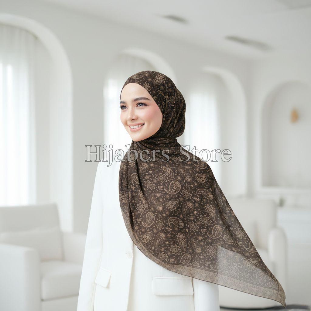 HIJABERS STORE_Jilbab Hijab Pashmina TIERRA Ceruty Babydoll Motif Print Sublime Premium Nyaman Elegan Pinggiran Jahit Tepi