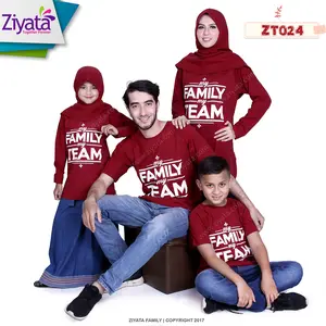 Ziyata - Baju Kaos Couple Seragam Keluarga Kombinasi Polos set family