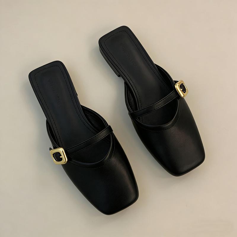 Sepatu Slip On Wanita Model Tali Gesper Elegan Untuk Kantor & Hangout Sepatu Mules Wanita Kekinian 2026