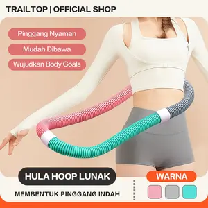 TRAILTOP Hula Hoop Lembut untuk Latihan Keluarga Bahan Lembut Nyaman Versatile Mudah Digunakan Ideal untuk Kardio dan Stretching