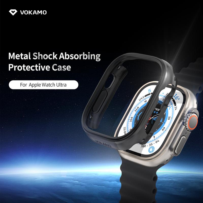 Ốp Ốp Lưng Sốc Cho Apple Watch Ultra 49Mm, VOKAMO, Ốp Viền Bảo Vệ Chống Sốc Linh Hoạt Bền, Dành Cho iWatch 49Mm 1