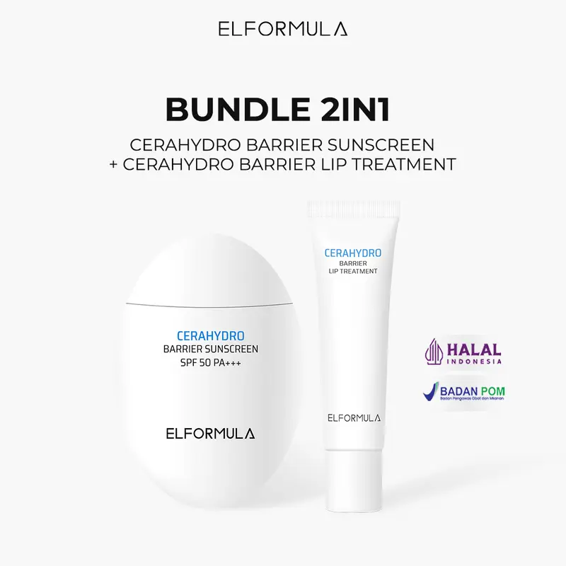 ELFORMULA Bundle 2in1 - Cerahydro Barrier Lip Treatment + CeraHydro Barrier Repair Sunscreen SPF 50+++ 0