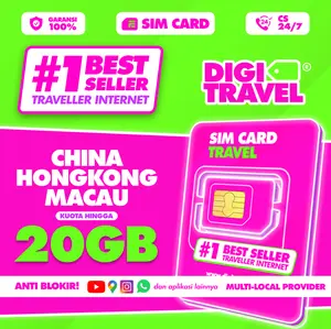 SIM Card China Hongkong Macau Kuota | Simcard China Cina Hongkong Macau Kuota Data Internet 4G 5G | SIM Card China Cina Tiongkok Mainland | DIGITRAVEL SIM Card China Hongkong Macau Kuota Besar