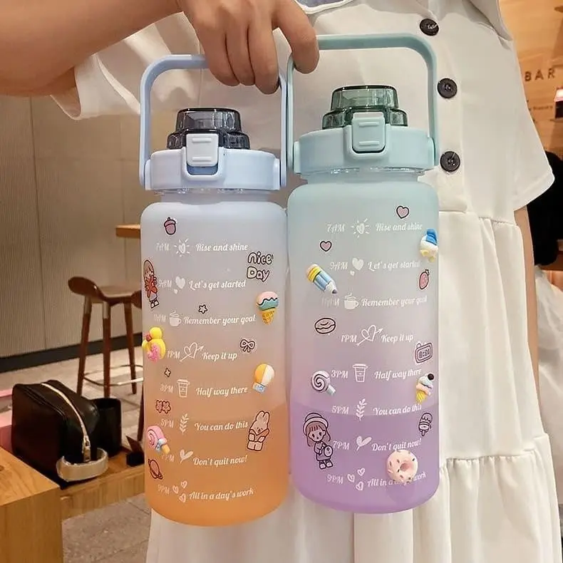 Botol Minum 2 Liter Botol Minum Viral / Botol Pelangi Motivasi 1