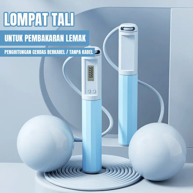 High Quality Digital Jump Rope with Counter / Lompat Tali Hitung Kalori / Skipping Rope/ skipping portable /Tali Lompat Tali Dengan Penghitung Otomatis Berbagai Warna Lucu Kualitas Tinggi