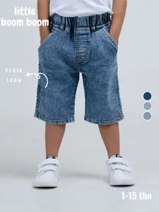 Celana Jeans Pendek Anak Laki Laki Little Boom Boom 1-15 Tahun Snow wash
