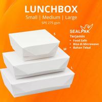 Gambar SEALPAK Lunchbox Kertas PE Dalam Tebal Food Grade l Kemasan PER DUS | ISI 500 Pcs | Ukuran S M L | Polos - Small dari SEALPAK Kota Administrasi Jakarta Pusat 5 Tokopedia