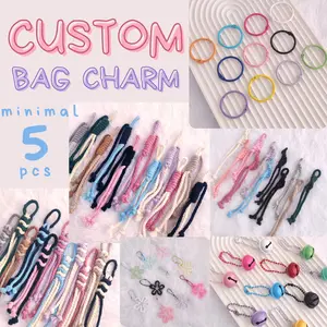 ( Min Order 5 Pcs )Bag Charm Custom Macram gantungan Tas Prasmanan Pilih Sendiri / Custom Gantungan Kunci Tali Macrame Custom Lucu Cantik Aesthetic Korea Wanita