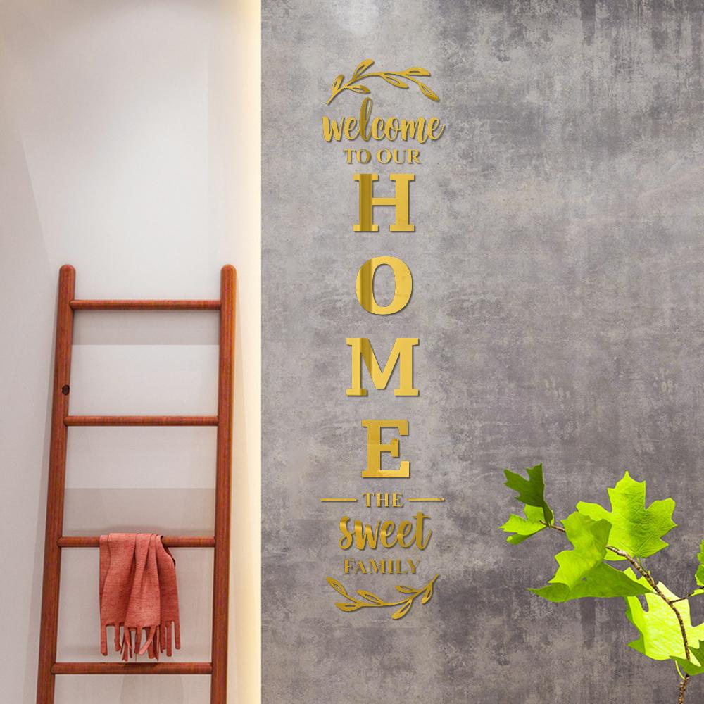 Stiker Dinding 3D "Selamat Datang di Rumah": Dekorasi ruangan modern, stiker dinding keluarga yang hangat dan mempercantik suasana rumah. Dekorasi rumah kreatif dengan pesan sambutan yang meningkatkan rasa memiliki.