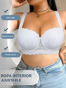 Bras para Mujeres de Talla Grande, Sujetador Soporte con Aros, Cobertura Completa, Levantamiento de Senos, Antiflacidez, Cómodo y Sexy, Elegante para Uso Diario, Ropa de Halloween, Sports Bras, Lencería para Todas las Estaciones