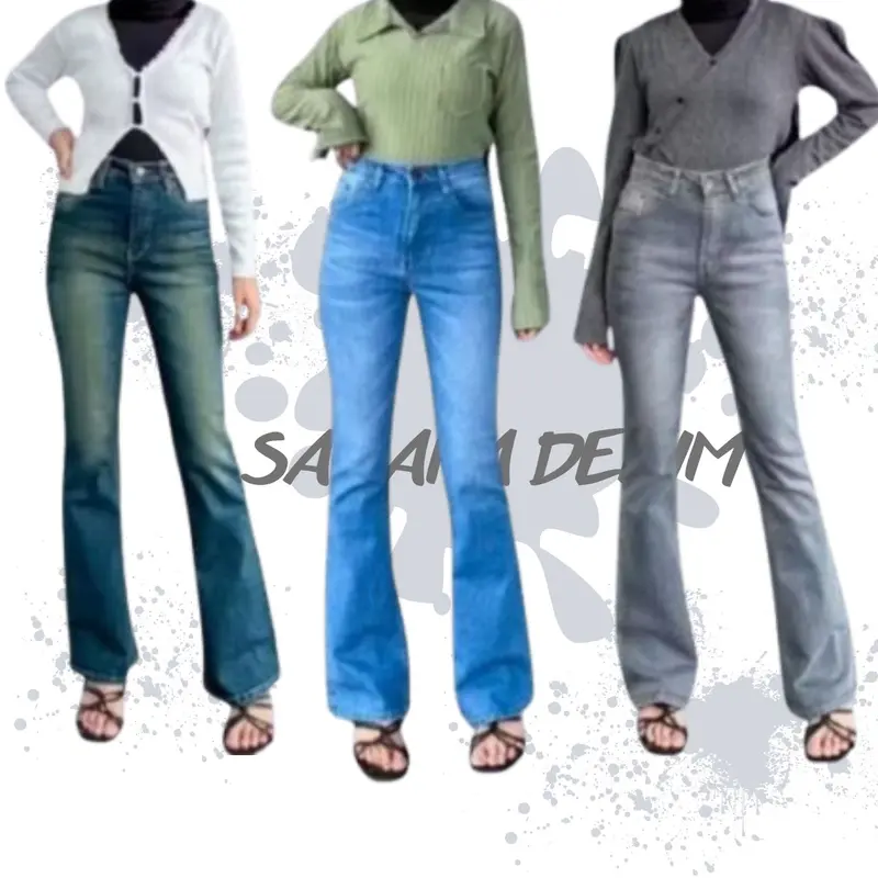 Highwaist Cutbray Jeans Retro 114- Celana Jeans Cutbray Premium Wanita Panjang Wanita Panjang Cutbray Retro Jeans Vintage 0