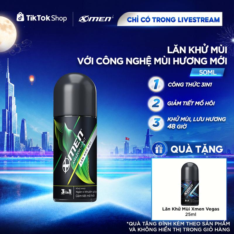 Lăn khử mùi Xmen Amazon Hunt/Vegas Delight 50ml + Tặng Lăn khử mùi Vegas Deligh