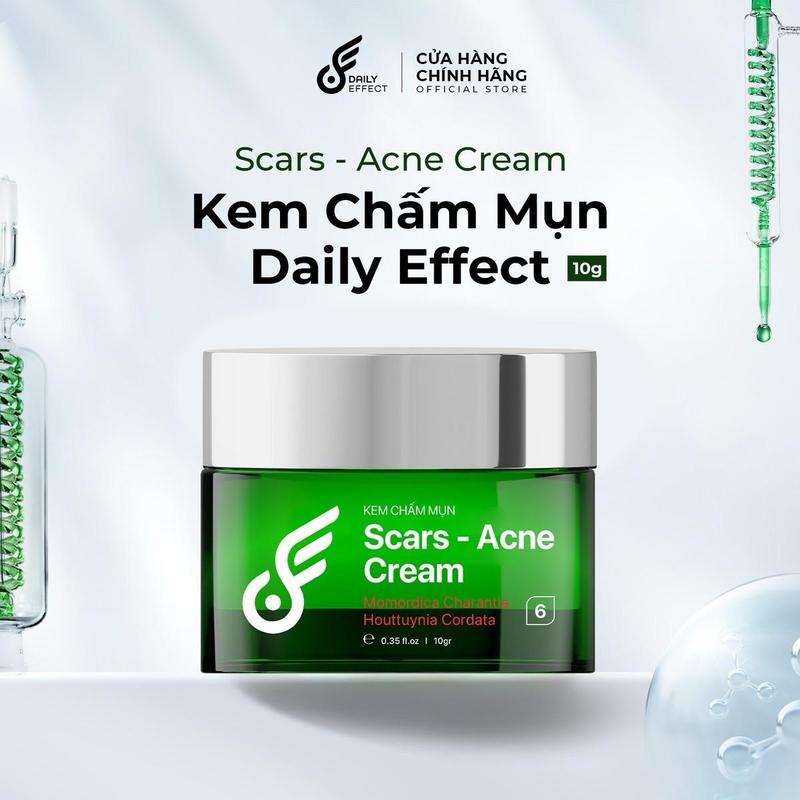   Kem Chấm Mụn  DAILY EFFECT Khổ Qua Rừng & Rau Diếp Cá - Daily Acne Cream  10g   hỗ trợ làm khô nhân mụn & cải thiện mụn & Chăm Sóc Da Làm Đẹp Da Giảm Thâm  