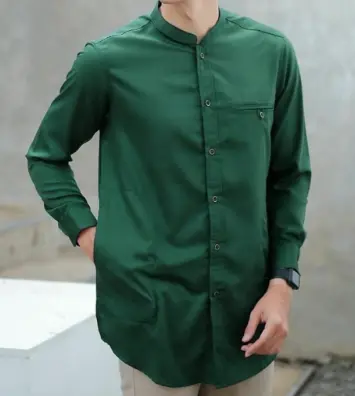 BAJU KEMKO  LENGAN PANJANG UNTUK PRIA DEWASA HIJAU TERALARIS 2025