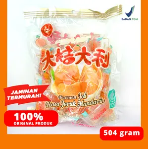 JELI JERUK PERMEN HALAL 504GR (MANDARIN ORANGE JELLY CANDY) CHEN LIANG JI