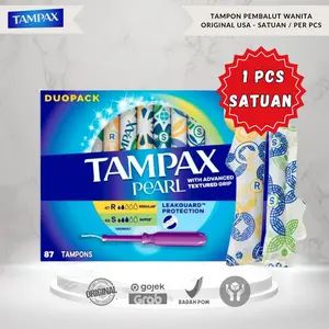Tampax Pearl non parfumes / Unscented Tampon Pembalut Wanita Original USA - SATUAN / Per PCS