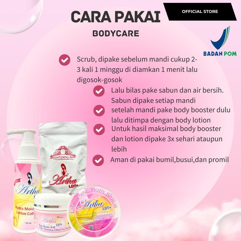 NEW PRODUCT-PAKET BUNDLING TONER BADAN ARTHA LDT ( 1 paket badan lengkap tanpa sabun badan + body toner) [Soap Kosmetik Mencerahkan] 3