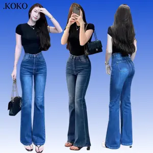 .KOKO - Celana Cutbray High Wash Jeans Wanita Model Flare Trendy dan Nyaman