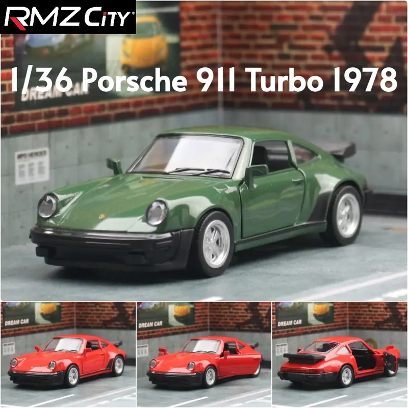 Mô Hình Xe Đúc Khuôn Cổ Điển Mini, RMZ CiTY, Porsche 911 Turbo 1978, Chất Liệu Kim Loại Hợp Kim Đúc Khuôn, Kích Thước Thu Nhỏ, Quà Tặng Bộ Sưu Tập Lùi, Thích Hợp Cho Bé Trai Và Trẻ Em, Tỷ Lệ 1: 36 0