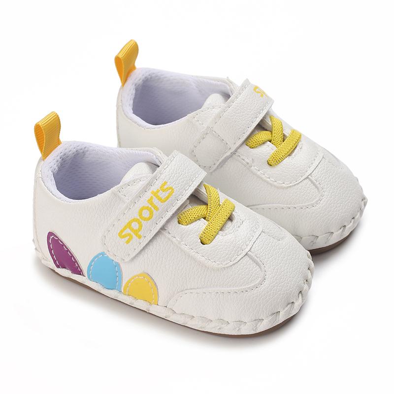Product Introduction of Baby Shoes Newborn PU Leather Pure White Infant Casual Shoes Classic Boy Girl Patchwork First Walkers Soft Sole Walking 22