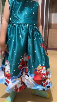 Product Review of [BrandedBaby] Baju Dress Natal Anak Perempuan Satin Printing Lengan Kutung Kids Fashion from r**i 0