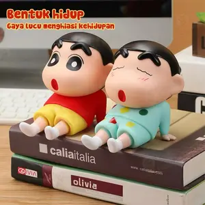 Crayon Shinchan PHONE HOLDER - Ornamen Desktop Boneka Unik untuk Ponsel Anda, Dukungan Santai dan Nyaman
