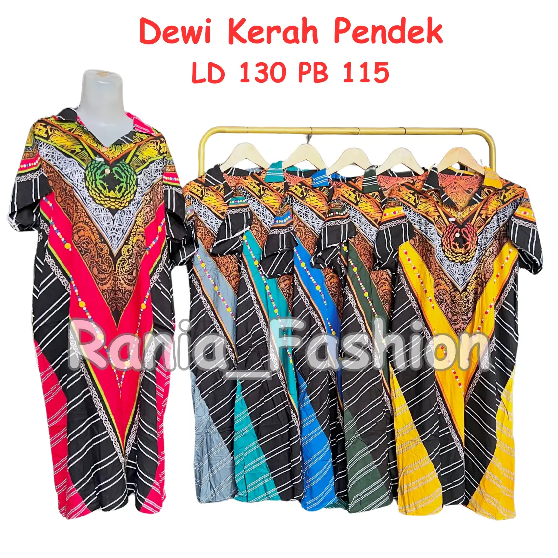 Daster Rania Fashion motif DKT  KERAH DEWI  Viral Terbaru