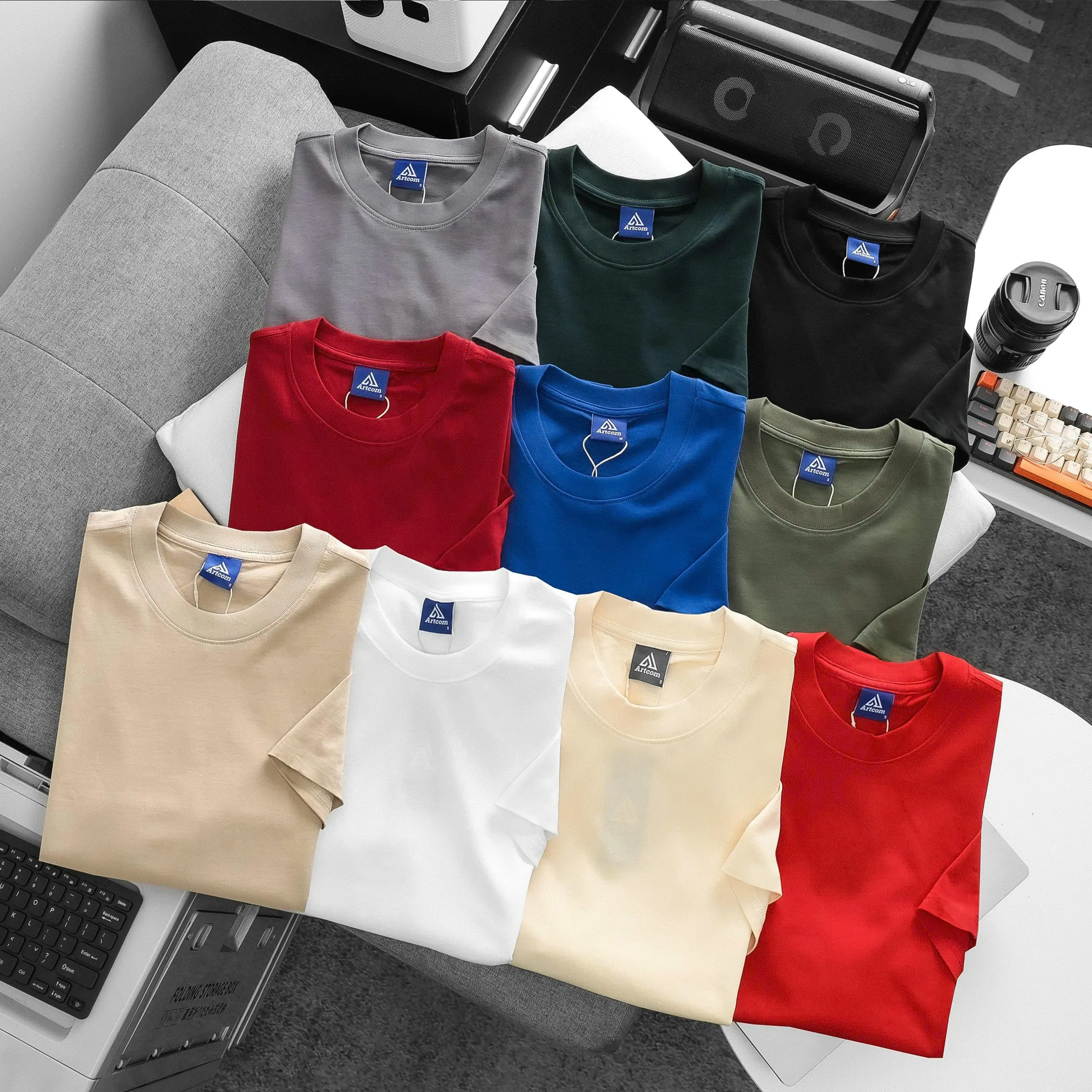 Áo Thun Trơn Basic Artcom, Form Regular Cotton 2 Chiều, Độ Dày Vừa Phải, Chất Vải Mềm - Mịn - Phù Hợp Bốn Mùa