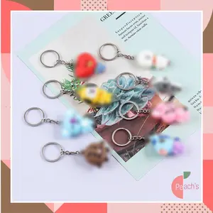 PEACH - Gantungan Kunci Karakter / Gantungan Kunci Boneka K-POP / Gantungan Kunci Lucu / Keychain G5025