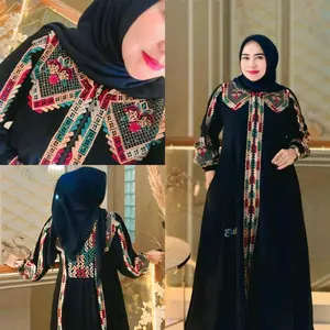 Zulfa abaya bordir mewah tanpa hijab
