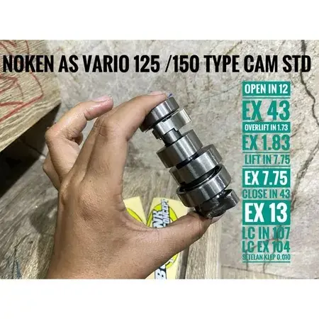 NOKEN AS CHAMSHAFT VARIO 125/ VARIO 150 KOMPETESI - BOYRENK RACING 0