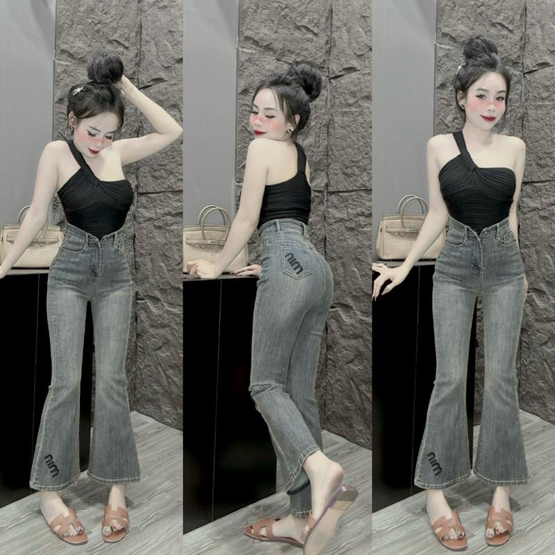  Diễm Bella -  From Nhỏ   Quần Jean Loe lỡ thêu chữ Min lai+túi   90cm   