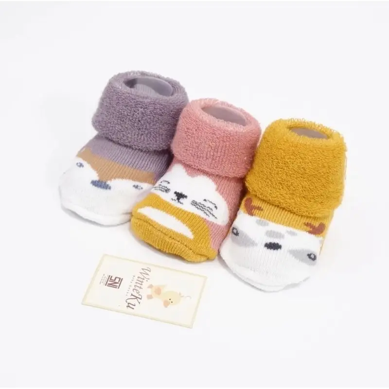 Winteku - Kaos Kaki Premium 0-18 Bulan 1 Set isi 3 - Kaos Kaki Anak - Kaos Kaki Bayi 6