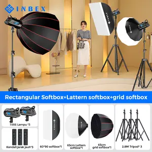 【24H shipping & COD】  INBEX IL-100S Foto Lighting Studio Softbox Lampu Fotografi Background LED Display Screen Video