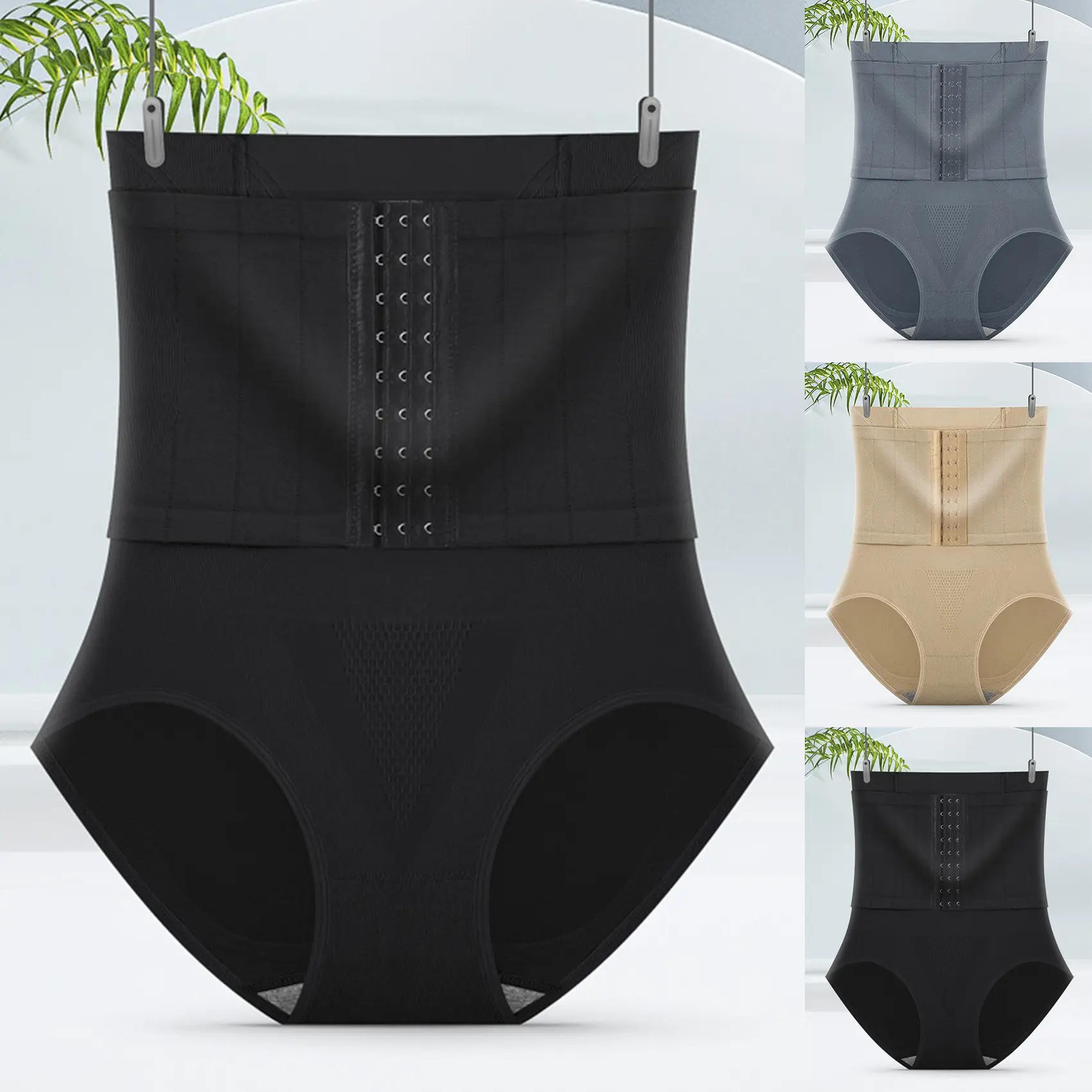 Postpartum Hip Lifting and Body Shaping Nine Breasted Belly Safety Pants High Waist Closing Women's Underwear