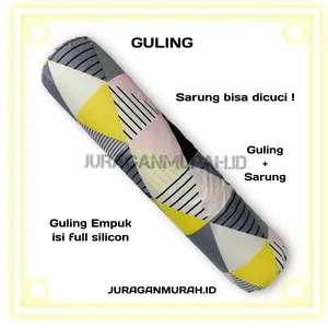 guling tidur dewasa empuk ( guling + sarung ) Lembut Bisa Dicuci Kain