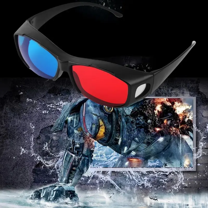 Kacamata 3D Glasses Plastic Frame H3 Merah Biru Film 4D Movie HD Movie Cinematic 0