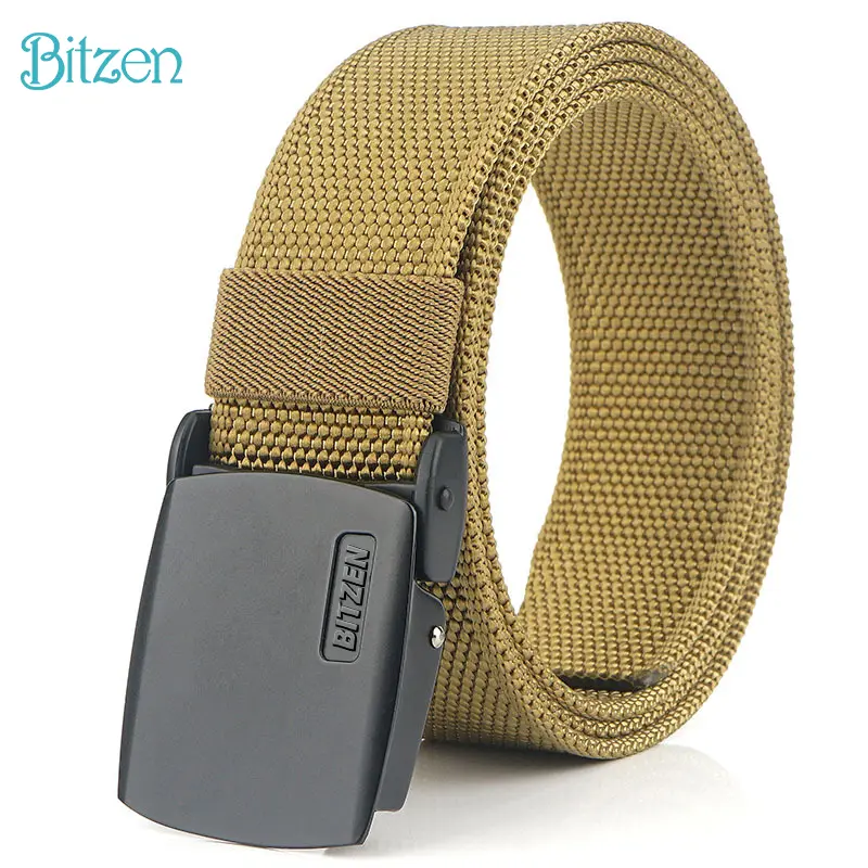 Bitzen Ikat Pinggang Pria Canvas Sabuk Casual Nylon Premium 4
