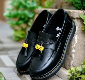 HRSTOR07 sepatu pantofel hitam formal loafers new produk sepatu hitam fashion laki laki sapatu casual pria
