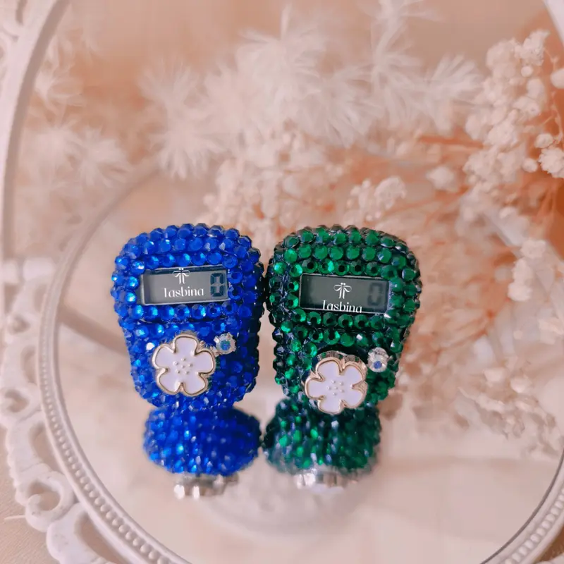 Tasbih Digital Cantik Manik Cincin Mutiara Kristal Alat Dzikir Mini Souvenir Umroh Haji 6