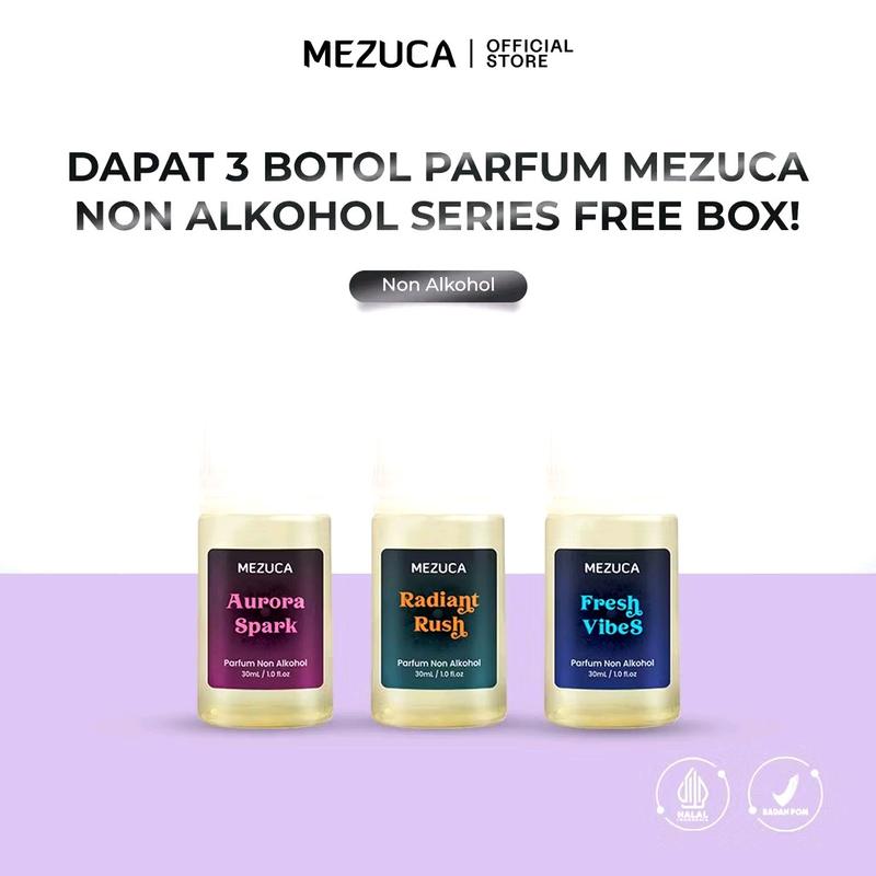Beli 1 Gratis 2 Parfum Mezuca Non Alkohol Series 30mL | Botol Tetes Free Box Eau de Perfume Wangi Tahan Lama Unisex Pear Kering 1