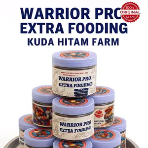 (isi 85) EXTRA FOODING AYAM JAWARA NUTRISI LENGKAP TINGGI PROTEIN, PEMBENTUKAN MASA OTOT, MEMPERKUAT TULANG, SERTA MENGKILAPKAN BULU (isi 1 toples full 400gr)