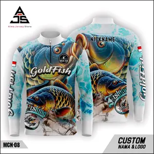 jersey mancing goldfish resletig pendek free ganti nama&logo