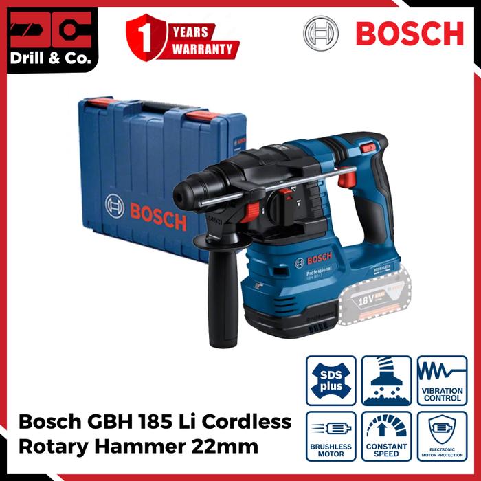 Gambar Bosch GBH 185 Li Cordless Brushless Rotary Hammer / Mesin Bor Bobok Beton Baterai (Unit Only) dari Drill&Co Kota Administrasi Jakarta Barat Tokopedia