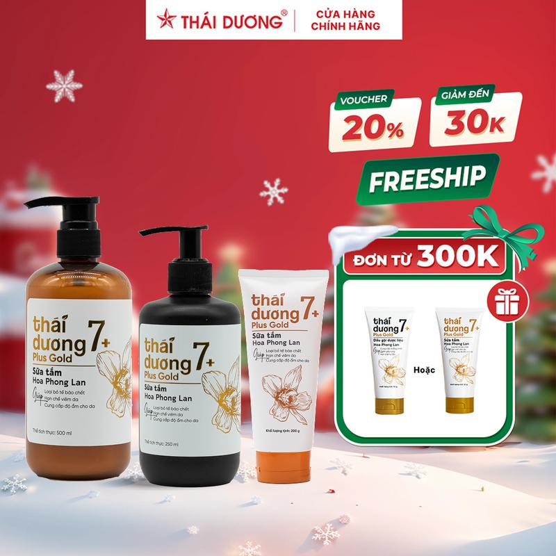   Live  Sữa tắm Thái Dương 7 Plus GOLD  Chai 500ml 250ml 200ml Hoa Phong Lan  - Sao Thái Dương 