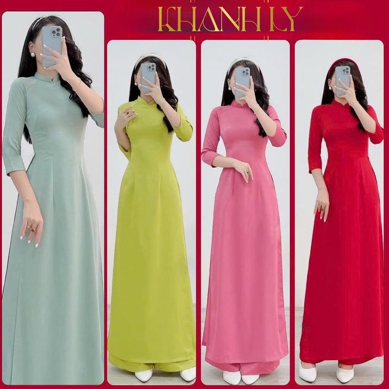  Áo Dài Lụa Tô Châu Truyền Thống 7 Màu 